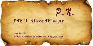 Pál Nikodémusz névjegykártya